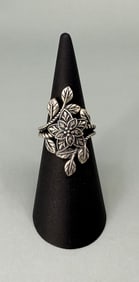 Bella Luce Sterling Silver Flower Ring