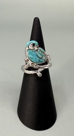 Bella Luce Sterling Turquoise Blue Bird Ring