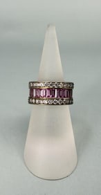 Michael Valitutti Sterling Silver CZ Eternity Ring