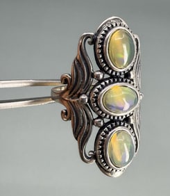 JTI Sterling Silver Ethiopian Opal Ring