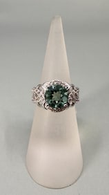 WSJ Sterling Silver Teal Flourite Ring