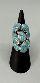 Bella Luce Sterling Silver Blue Turquoise Ring