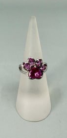 Bella Luce Sterling Silver Quartz Dog Paw Ring