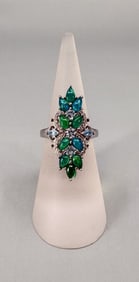 Bella Luce Sterling Silver Opal Cocktail Ring