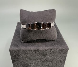 Bella Luce Sterling Silver Smoky Quartz Bangle