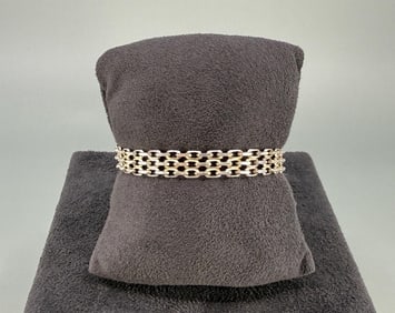 Italian Sterling Silver Flat Link Bracelet