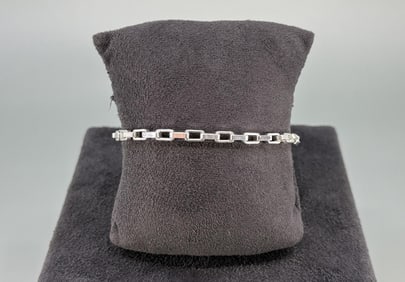 Italian Sterling Silver Round Link Bracelet