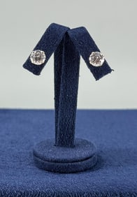 14K Yellow Gold and CZ Earrings
