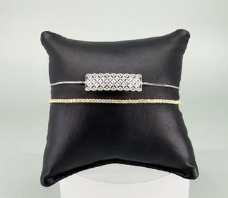 Adjustable Sterling Silver CZ Bracelets