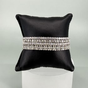 Group Of Sterling Silver CZ Tennis Bracelets