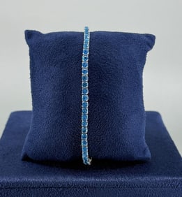 Bella Luce Sterling Silver Blue CZ Bracelet