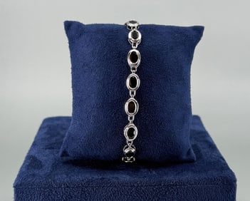 Bella Luce Sterling Silver Black Spinel Bracelet