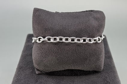 Italian Sterling Silver Round Link Bracelet