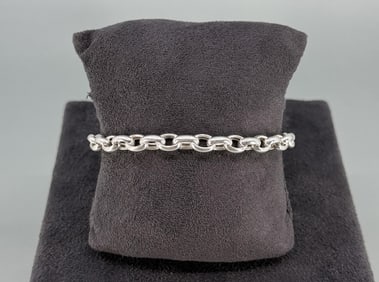 Italian Sterling Silver Rolo Link Bracelet