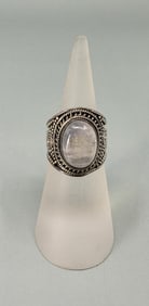 Sterling Silver Rainbow Moonstone Ring
