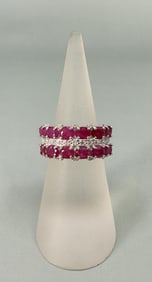 Bella Luce Sterling Silver Lab Ruby Ring