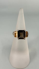 Sterling Silver Smoky Topaz Ring