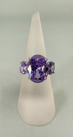 Bella Luce Sterling Silver Lab Amethyst Ring