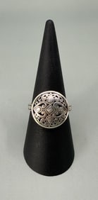 Sterling Silver Bali Style Circle Ring