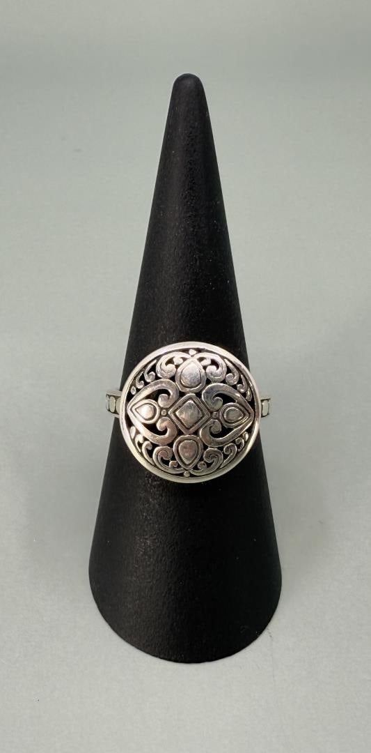Sterling Silver Bali Style Circle Ring (1 of 4)
