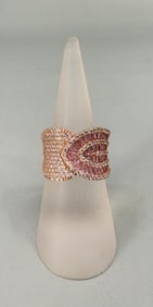 YGI Sterling Silver Pink & White CZ Ring