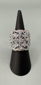 Bella Luce Lab Aquamarine Sterling Silver Ring