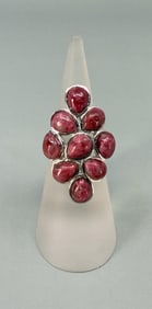 Norwegian Thulite Sterling Silver Ring