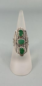 Sterling Silver Emerald Ring