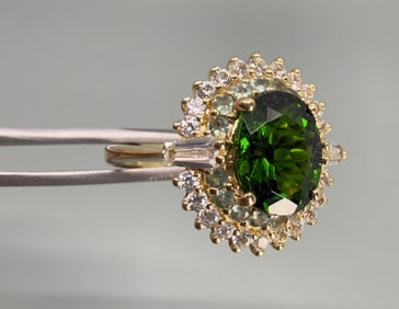 Bella Luce Sterling Silver Green Tourmaline Ring
