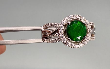 Sterling Silver Chrome Diopside Ring
