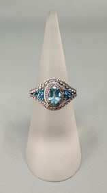 Bella Luce Sterling Silver Blue Topaz Ring