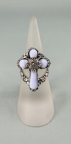 Sarda Sterling Silver Cross Ring