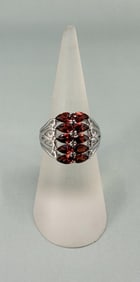 Bella Luce Sterling Silver Garnet Ring