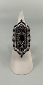 Bella Luce Sterling Silver Black Spinel Ring