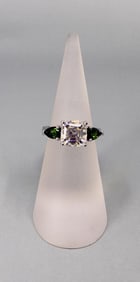 Bella Luce Sterling Silver Green Tourmaline Ring