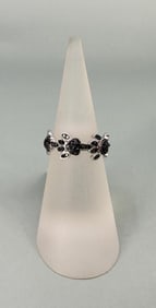 Spacecore Sterling Silver Black Spinel Paw Ring