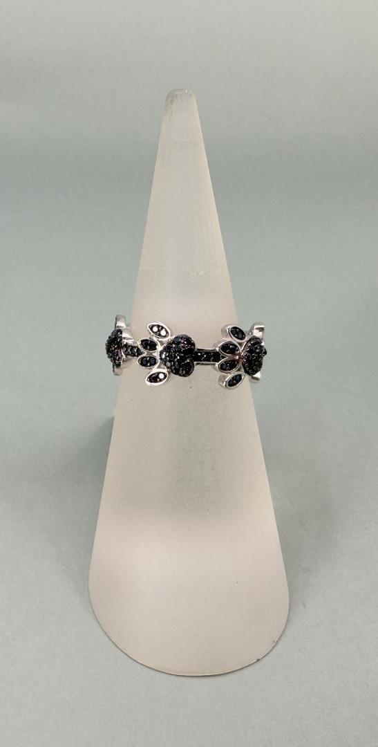 Spacecore Sterling Silver Black Spinel Paw Ring (1 of 6)