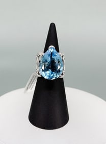 Sterling Silver Blue Topaz Ring