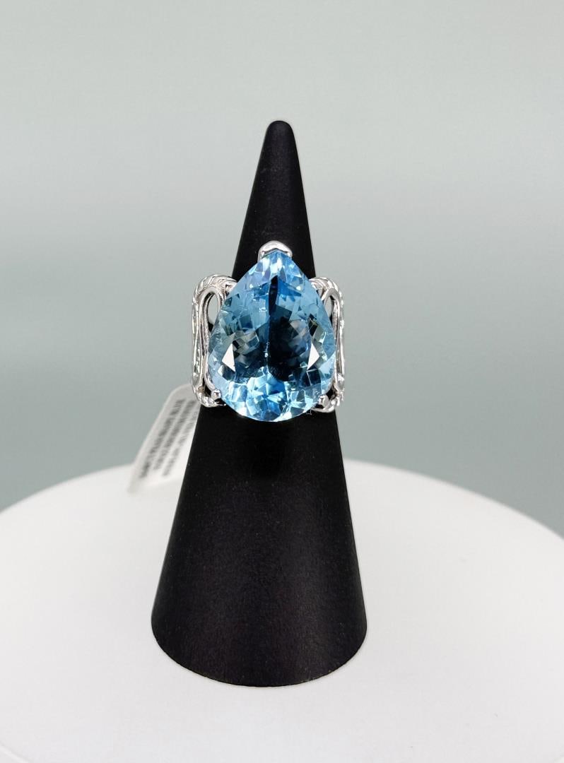 Sterling Silver Blue Topaz Ring (1 of 5)