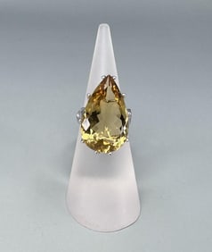 Sterling Silver Smoky Topaz Ring
