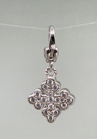 Judith Ripka Sterling Silver Cross Charm
