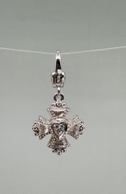 Judith Ripka Sterling Silver Cross Charm