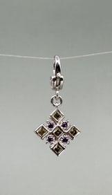 Judith Ripka Sterling Silver Cross Charm