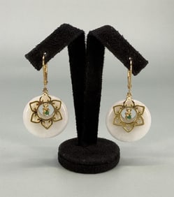 Bella Luce Sterling Silver White Jade Earrings