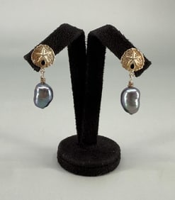 Sterling Silver Tahitian Pearl Earrings