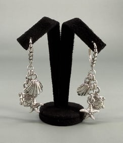 Sarda Sterling Silver Sealife Earrings