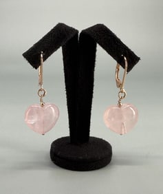 Sterling Silver Rose Quartz Earrings