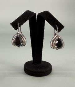 Sterling Silver Black Spinel Earrings
