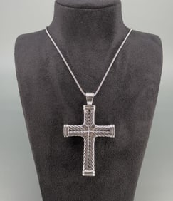 David Yurman Sterling Silver Cross Necklace