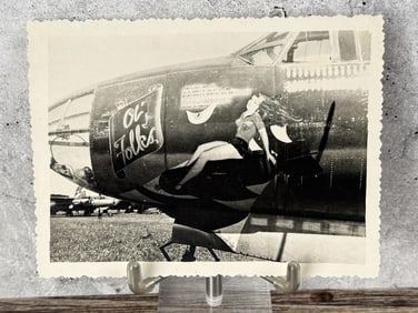 WW2 Bomber Airplane Plane Nose Art Photo